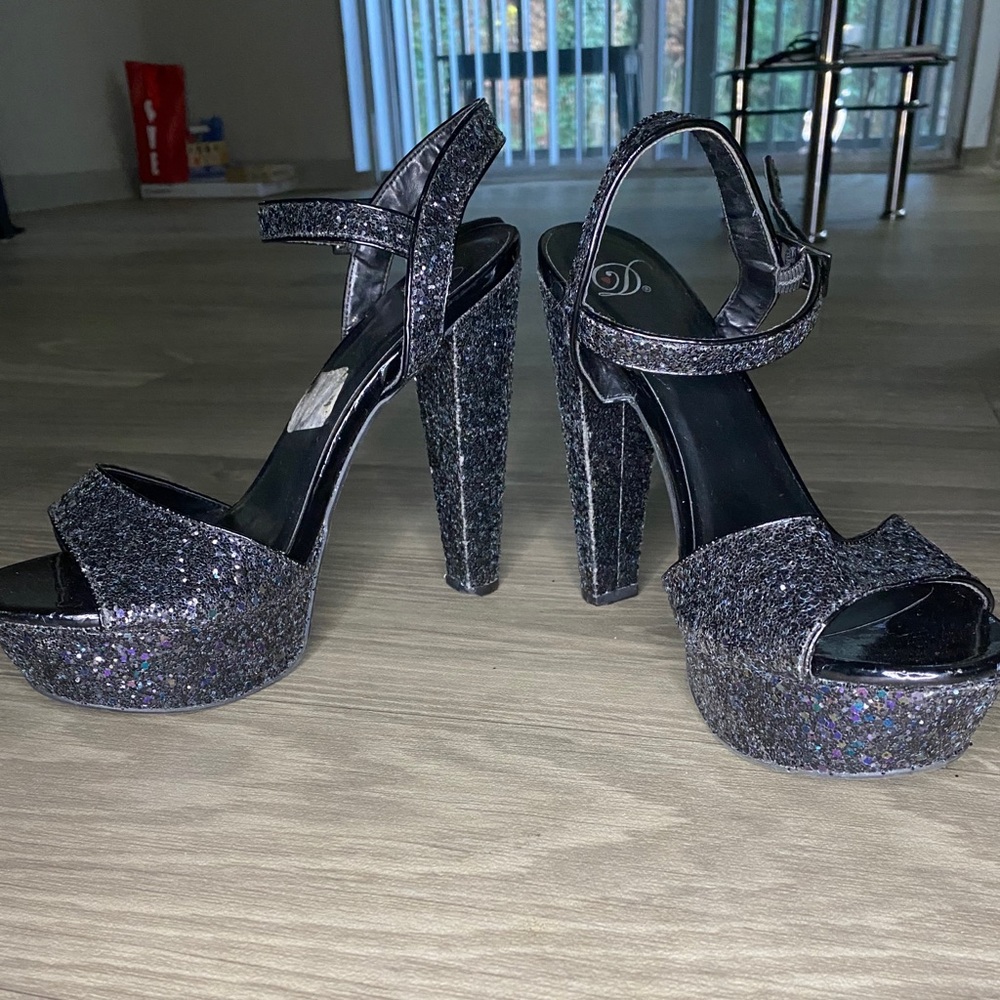 Chunky, Glittery Heels